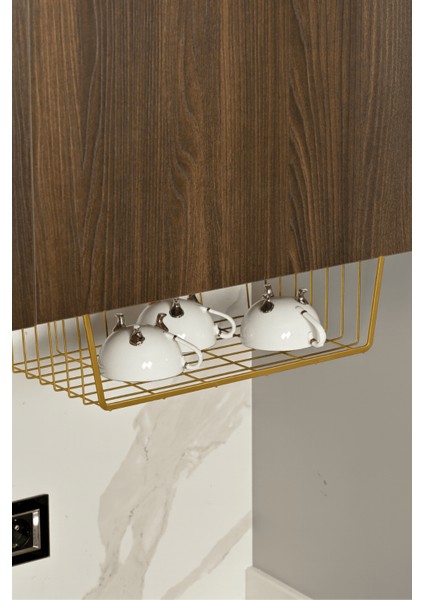 Altın Raf Altı Kanguru Sepet, Çok Amaçlı Düzenleyici Organizer , Bardak Rafı