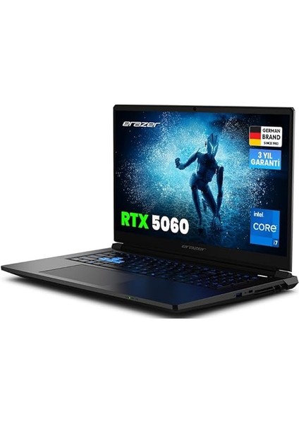 Defender 17 P1 MD600007 Intel Core I7 13620H 16GB Ram 1tb SSD RTX5060 17.3" 240Hz IPS Qhd Freedos Oyuncu Laptop modelleri