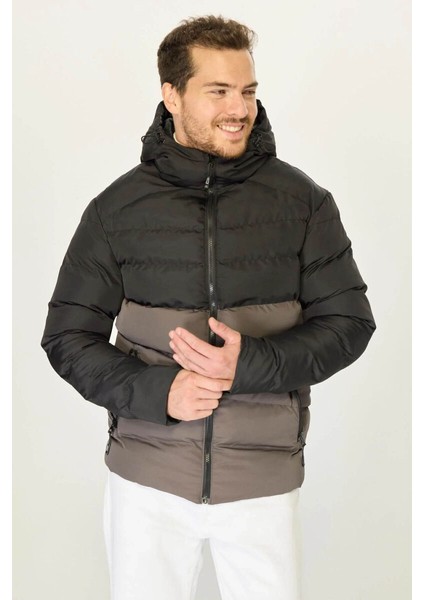 İçi Astarlı Su ve Rüzgar Geçirmez Cepli Kapüşonlu Erkek Mont fiyatları