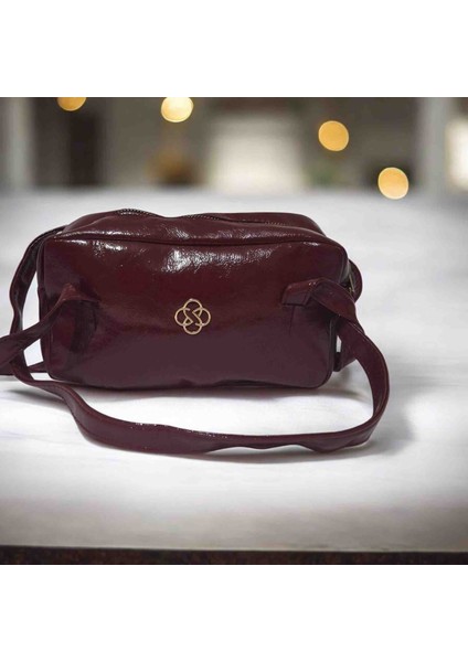 Shyne Bordo Uzun Saplı Baget El ve Omuz Çantası