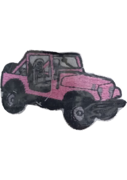 Aplike Ütü Ile Yapışan Jeep Pembe Arma 2,5x3 cm