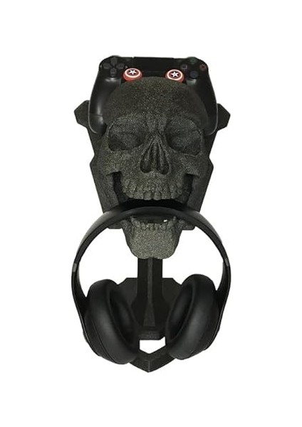 Kulaklık Standı-Kol Tutucu Joystick-Özel Tasarım Kurukafa (Xbox ve Playstation) modelleri