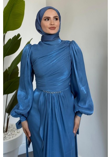 Cleane Beli Taşlı Ja Jan Abiye Mavi fiyatları