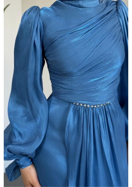 Cleane Beli Taşlı Ja Jan Abiye Mavi fırsatları