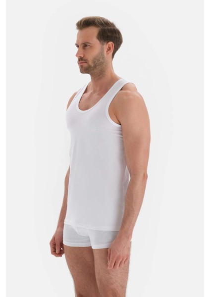 Erkek Pamuklu Geniş Yakalı Askılı 2'li Paket Atlet D5001 fiyatları