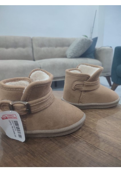 Kız/erkek Bebek Kürklü Kışlık Patik Bot – Sıcak Tutarlı süet model Rahat ve Şık