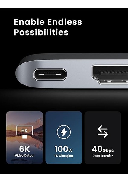 Macbook Pro Air Için Thunderbolt 3 Type-C HDMI USB 3.0 Tf Sd Kart Okuyucu Hub Adaptör fırsatları