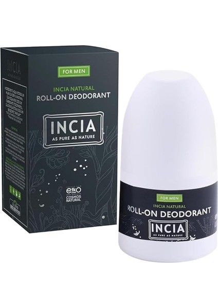 Doğal Roll On Deodorant Erkekler Için Ter Kokusu Önleyici Lekesiz 50 ml
