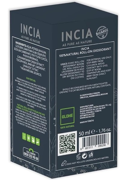 Doğal Roll On Deodorant Erkekler Için Ter Kokusu Önleyici Lekesiz 50 ml fiyatları