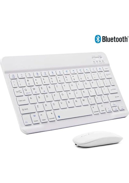 11. Nesil A16 11" 2025 Tablet Için Uyumlu Slim Şarjlı Türkçe Bluetooth Klavye ve Mouse Seti Beyaz indirimleri