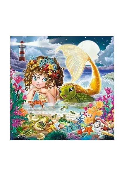 3X49 Parça Yapboz Wd Mermaid indirimleri