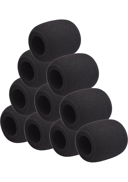 10 Adet Mikrofon Köpük Ön Cam Ön Cam Gürültü Azaltma Sünger Mikrofon El Kondenser Mikrofon Için Kapak