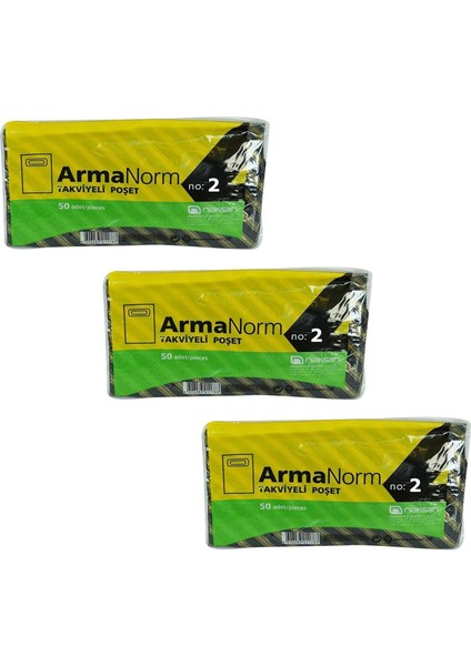 Takviyeli Desenli Çizgili Siyah Çanta Poşet Torba - 2 No - 26X38 Cm. - 50 Adetlik 3 Paket