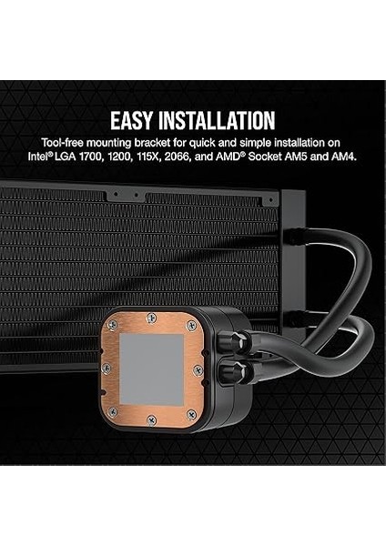 240MM H100X Rgb Elite Intel/amd Cpu Sıvı Soğutucu Siyah modelleri