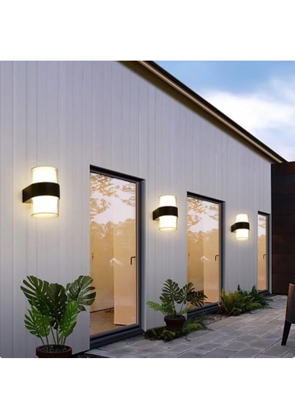Duvar LED Lamba 12W Gün Işık 3200K Bahçe Teras Iç&dış Mekan Dekoratif LED Aplik Aydınlatma (4 Adet) modelleri