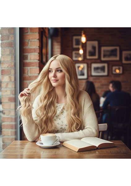 Uzun Su Dalgası Fiber Sentetik Peruk - Balköpüğü