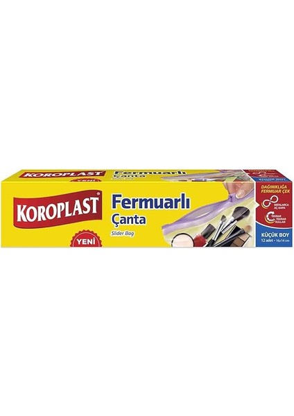 Çok Amaçlı Küçük Boy Fermuarlı Kilitli Çanta 12'li 16X14 Cm, Tekrar Kullanılabilir, Su Geçirmez, Seyahat, Ev, Kozmetik, Takı, Elektronik, Aksesuar Saklama Çantası