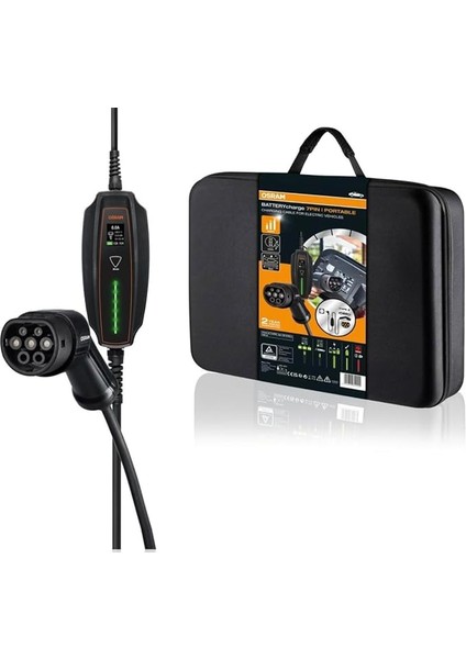 Batterycharge 7pın | Tip2 Elektrikli Araçlar Için 230V Taşınabilir Şarj Kablosu
