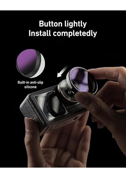 Djı Action 3 Için Kamera Lensi Takma Seti, 4'lü Paket Cpl ND32 ND16 Nd8 Polarize Nötr Yoğunluk Hd Filtre Lens Koruyucu Kapak Djı Aksiyon Aksesuarları Için indirimleri