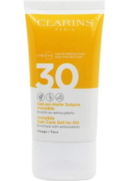 Clarins Face Gel Invisible Sun Care Spf 30 Güneş Kremi (50 Ml) fiyatları