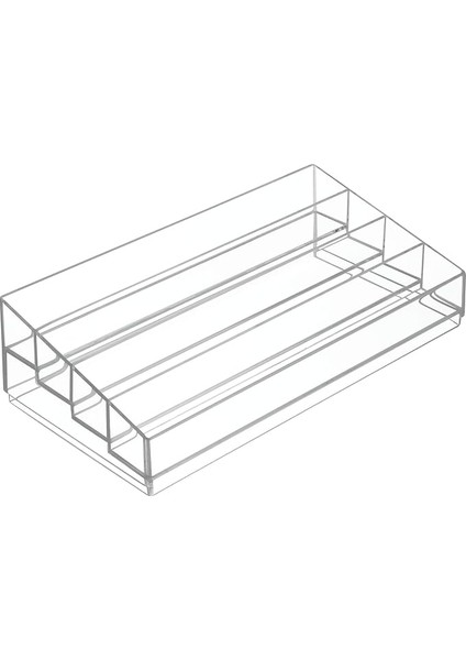 Tiered Cosmetics & Oje Düzenleyici, The Clarity Collection, 33 x 16,5 Cm, 8,8 Cm, Şeffaf