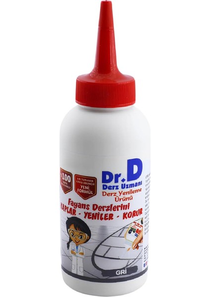 Gri Renk Derz Dolgu Fayans Seramik Mermer Yer Duvar Için Tamir Derz Yenileme Dolgusu 200 gr