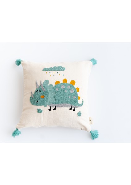 El Işçiliği Hipopotam Desen Punch Çocuk Kırlenti – Buldan Dokuması (43X43 Cm)