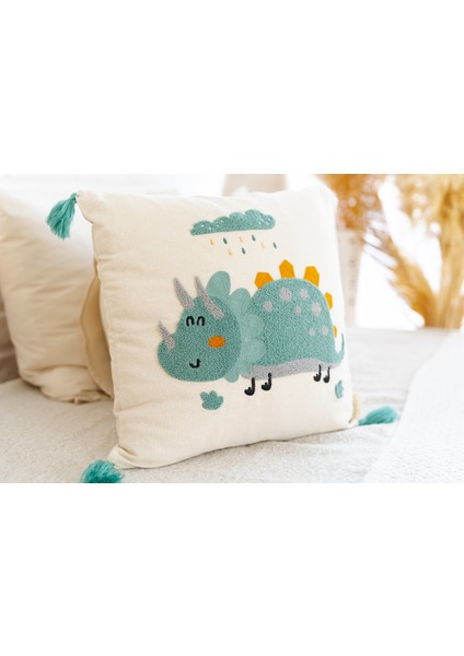 El Işçiliği Hipopotam Desen Punch Çocuk Kırlenti – Buldan Dokuması (43X43 Cm) fiyatları