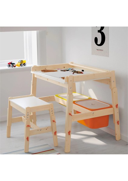 Flısat Çocuk Masası Huş 92 x 67 cm Ayarlanabilir indirimleri