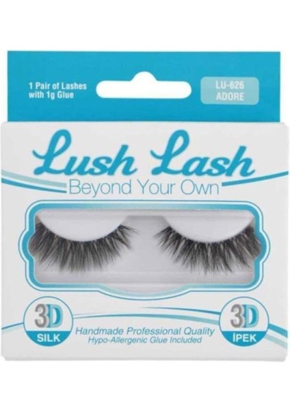 Lush Lash 3D Ipek Kirpik Adore LU-626