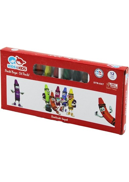 KIDS - KIDS STR-47 12PCS = 12 RENK PASTEL BOYA (5250)