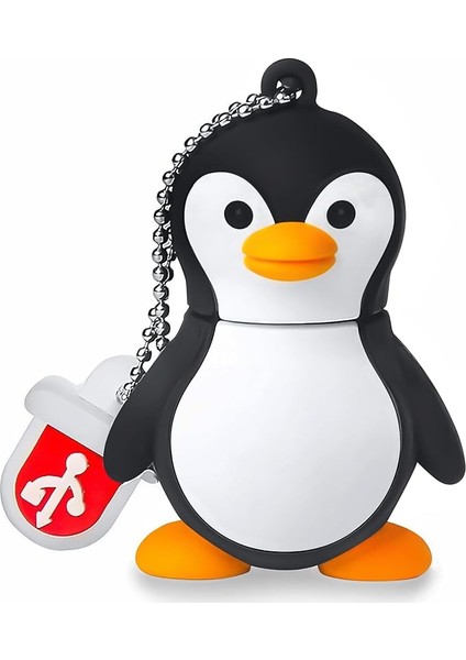 Clamp Harici Veri Depolama Için 64 GB USB Flash Sürücü Sevimli Penguen Modeli USB Flash Sürücü USB 2.0 Bellek Çubuğu