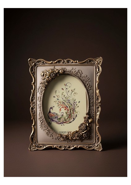Klasik Hediyelik Çiçekli Çerçeve