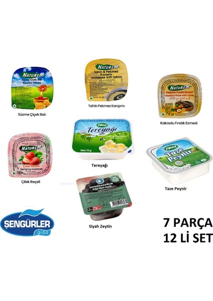 Kahvaltılık Piknik Set 7 Parça (12 Li Set)