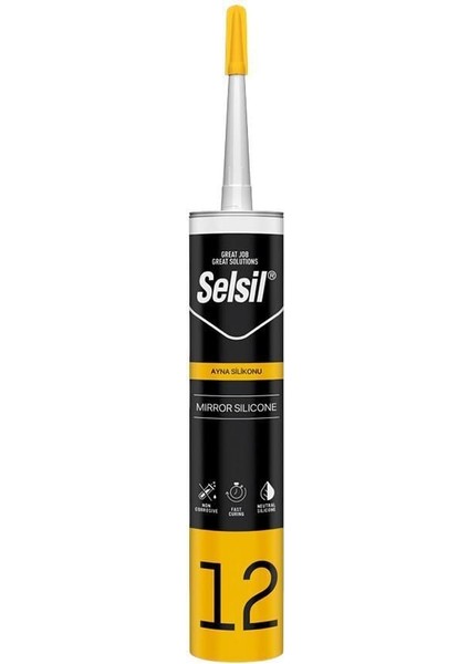 Selsil 12 Ayna Silikonu Şeffaf 280 ml