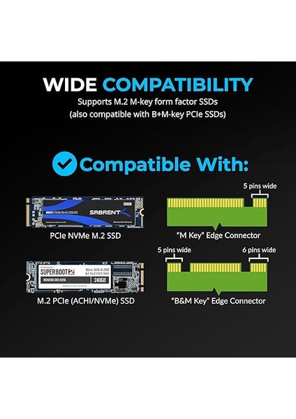 M.2 Nvme Pcıe X16 Adaptörü, Gen5 Ssds Pcıe 5.0 Için, Alüminyum Soğutuculu Aletsiz Ek Kart (Ec-Tfpe) fırsatları