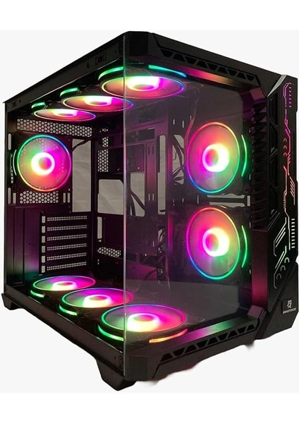 Bree 9×120 mm Fanlı A-Rgb Kumandalı Kontrolcülü E-Atx Oyuncu Bilgisayar Kasası