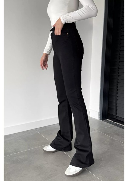 Kadın Likralı Ispanyol Paça Yüksek Bel Jean Kot Pantolon P-00018899 modelleri