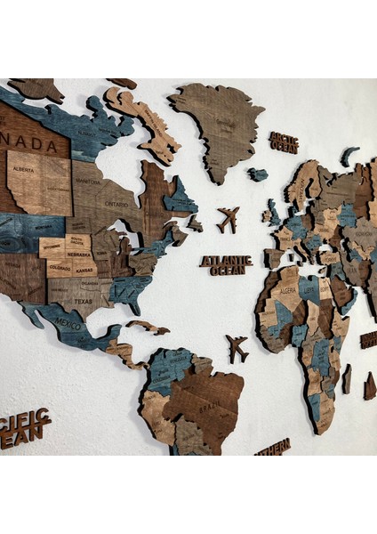 Shade Ahşap Dünya Haritası modelleri