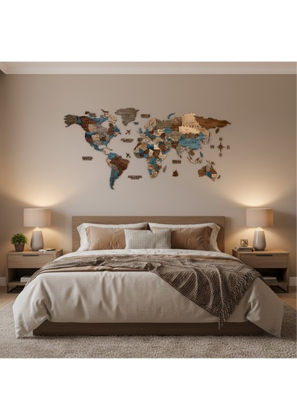 Shade Ahşap Dünya Haritası fiyatları