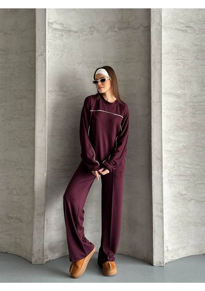 Kadın Ince Çizgi Detaylı Ikili Takım