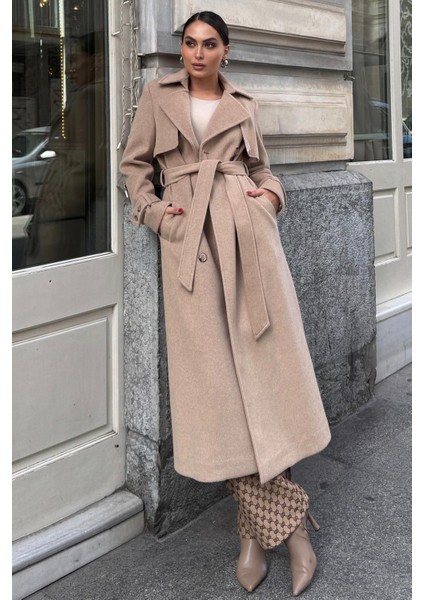 Pelerin Detaylı Kruvaze Kaban A.kamel 3091