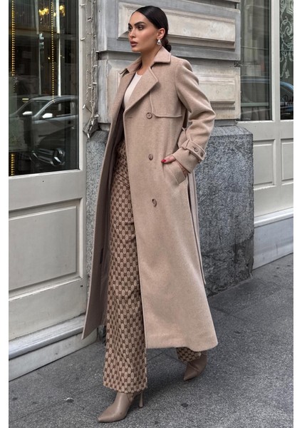 Pelerin Detaylı Kruvaze Kaban A.kamel 3091