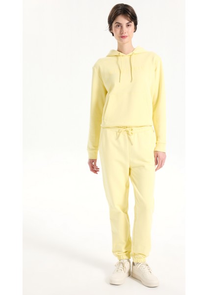 D5WL-EA3569 Açık Sarı Relaxed Düz Kadın Eşofman Altı fiyatları