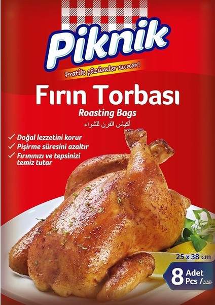 Gıda Ambalaj Yanmaz Fırın Torbası Zarf 8 Adet 1397