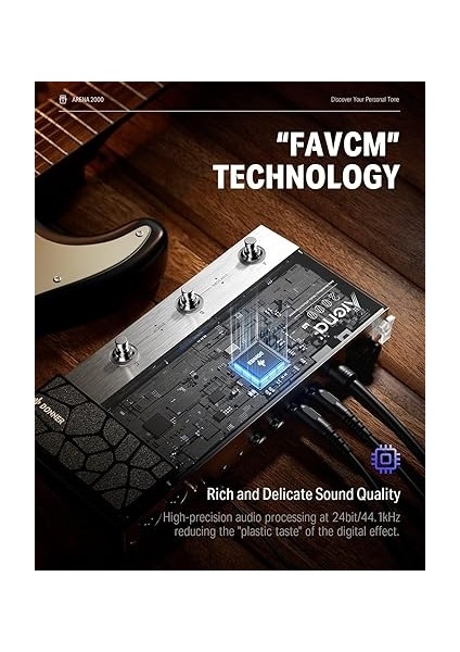 Çok Efekt Pedalı, ARENA2000 Gitar Pedalları, 278 Efektli, 100 Ir, Looper, Davul Makinesi, Amp Modelleme, Destek Xlr, Mıdı In fiyatları