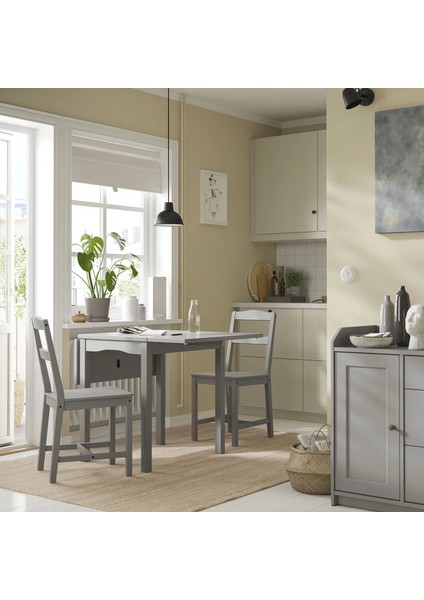 Hauga Katlanır Mutfak Masası Gri 2 4 Kişilik 55 / 82 / 109 x 74 cm modelleri