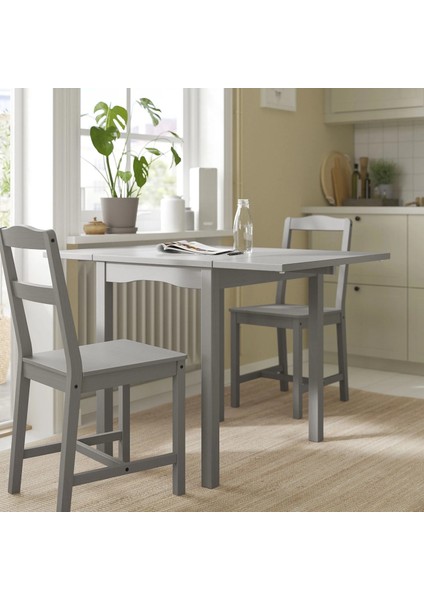 Hauga Katlanır Mutfak Masası Gri 2 4 Kişilik 55 / 82 / 109 x 74 cm