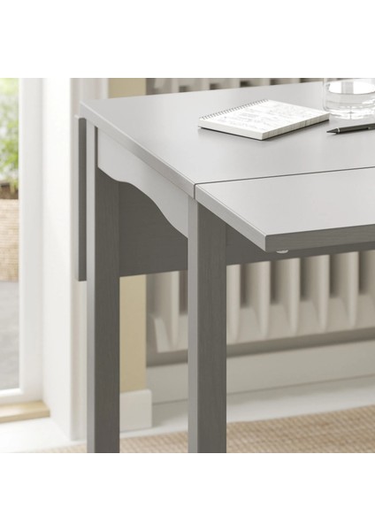 Hauga Katlanır Mutfak Masası Gri 2 4 Kişilik 55 / 82 / 109 x 74 cm