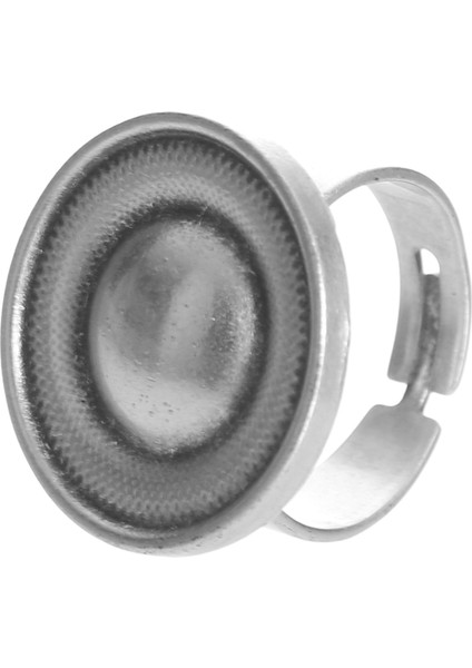 Kadın Antik Gümüş Kaplama Ayarlanabilir Düğme Formlu Yüzük indirimleri